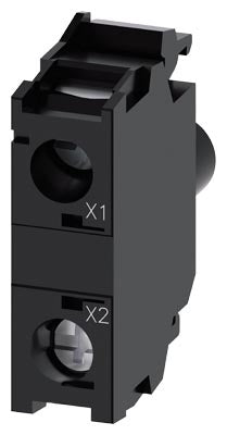 Módulo de LED con LED integrado, AC/DC 24-240 V, azul, bornes de tornillo, para fijación en placa frontal