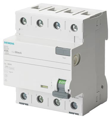 Interruptor Diferencial 4 Polos (3P+N), 30mA, 40A