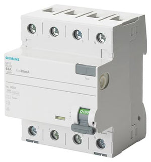 Interruptor Diferencial 4 Polos (3P+N), 30mA, 25A
