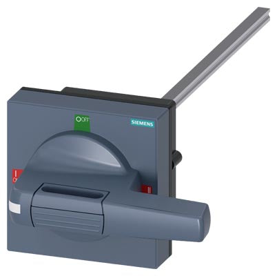 Accionamiento giratorio para puerta, eje de 8x8mm, longitud 300mm, 3 posiciones, accesorio compatible con 3KC0 tamaño 3