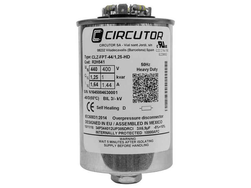 CLZ-FPT-44/2,5-HD, Condensador tubular trifásico