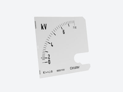SEC48 1000 /110V, Escala intercambiable para  Voltímetro EC48, panel 48x48