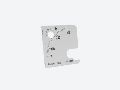SEC72 FA 2000/5 A, Escala intercambiable para amperímetro EC-FA, panel 72x72