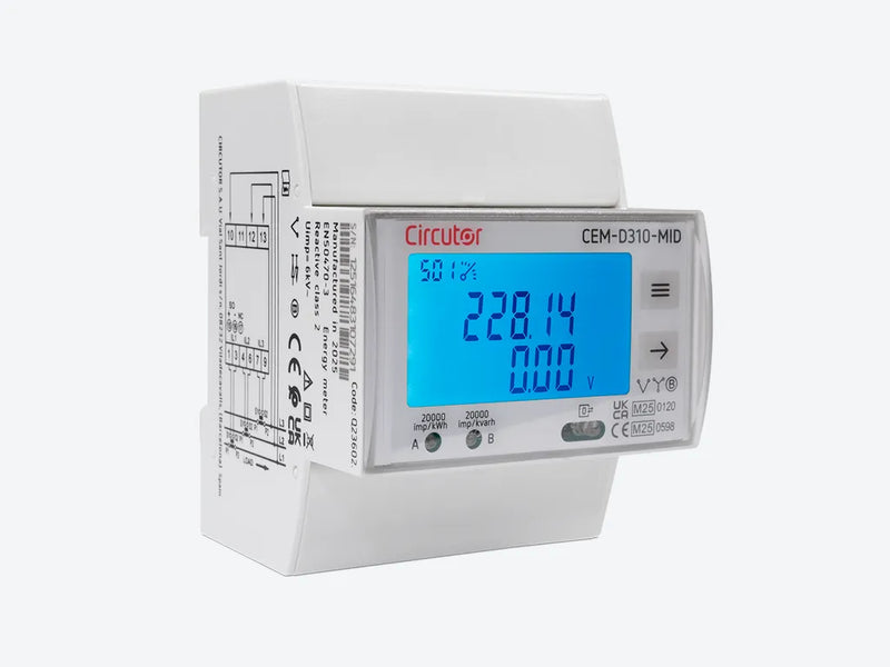 CEM-D310 -MID, Contador de energía trifásico indirecto con certificado MID