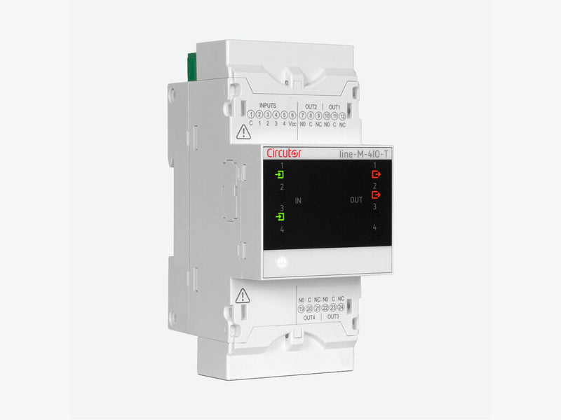 Line-M-4IO-T, Módulo de expansión de 4 entradas digitales y 4 salidas digitales de transistor.