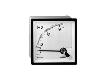 HC96 45-55Hz 230V, Frecuencímetro de aguja 90º, panel 96x96
