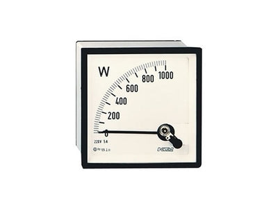 WTC96AN 400V .../5A, Vatímetro trifásico 4 hilos, panel 96x96