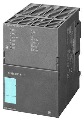 Procesador de comunicaciones CP 343-1 Advanced para conectar la CPU SIMATIC S7-300 a Industrial Ethe
