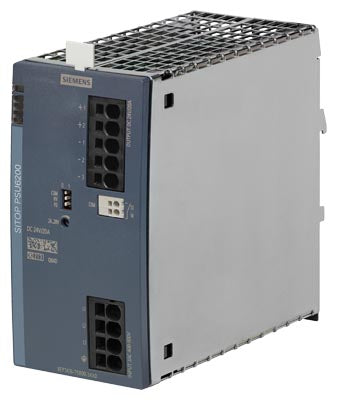 Fuente de alimentación Sitop PSU6200 Entrada: 400-500 VAC 450-600 VDC Salida: 24 VDC/20 A