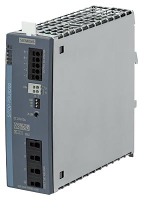 Fuente de alimentación Sitop PSU6200 Entrada: 400-500 VAC 450-600 VDC Salida: 24 VDC/10 A