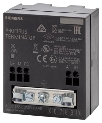 Resistencia de cierre RS-485 para la terminación de redes PROFIBUS/MPI