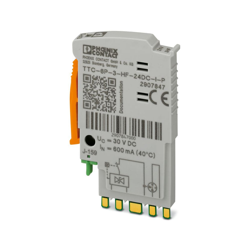 Enchufe de proteccion contra sobretensiones TTC-6P-3-HF-24DC-I-P