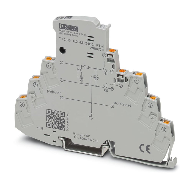 Dispositivo de protec. contra sobretensiones TTC-6-1X2-M-24DC-PT-I
