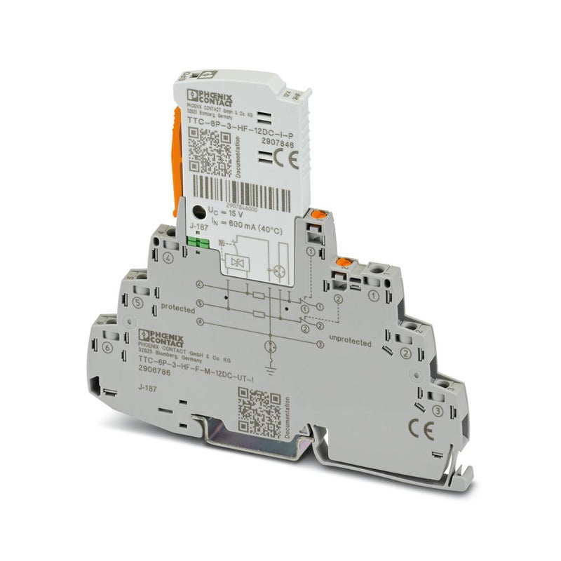Dispositivo de protec. contra sobretensiones TTC-6P-3-HF-F-M-12DC-UT-I