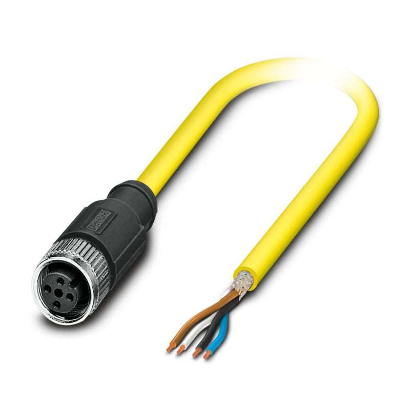 Cable para sensores/actuadores SAC-4P-M12FS SH BK/.../...