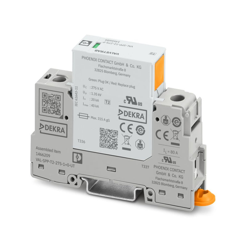 Descargador de sobretensiones modelo 2 VAL-SPP-T2-275-1+0-UT