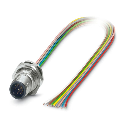 Conector enchufable para aparato pared posterior SACC-DSI-M12MS-8CON-M16/0,5