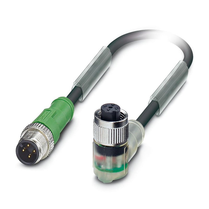 Cable para sensores/actuadores SAC-4P-M12MS/3,0-PUR/M12FR-3L