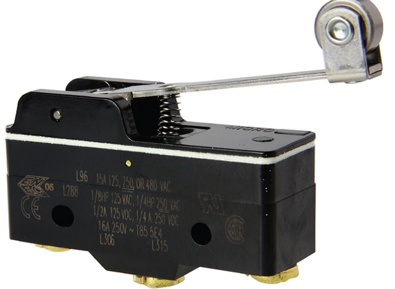 Microinterruptor BA, leva rodillo reforzado, SPDT hasta 20A, carcasa metálica