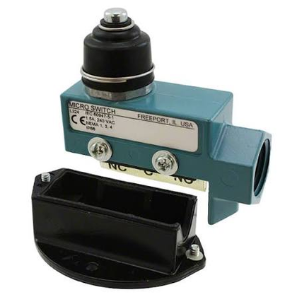 Interruptor DTF2-2RN-LH, perno superior, DPDT 10A 250VAC, housing aluminio IP NEMA 1,3,4,13, fuerza 11,2N